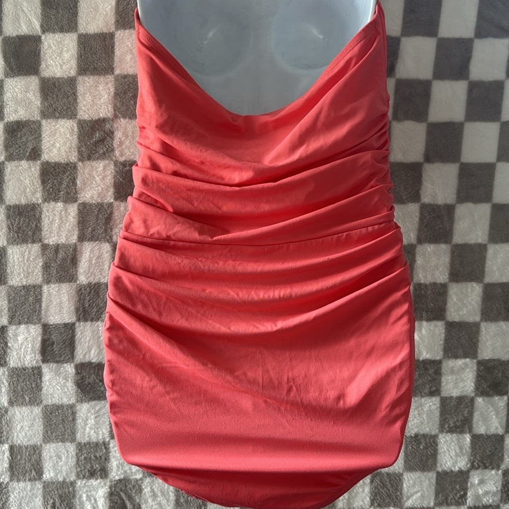 Victorias Secret Women’s One Piece Ruffled SwimSuit Knot Back Tie Size 12D - Picture 10 of 12